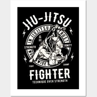 jiu jitsu fighter Posters and Art